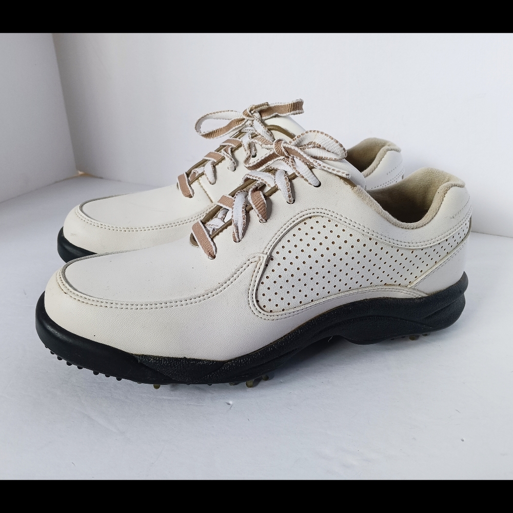 🖤 FootJoy Womens Golf Shoes Spikes White 7 GreenJoys Cleats Athletic Outdoor